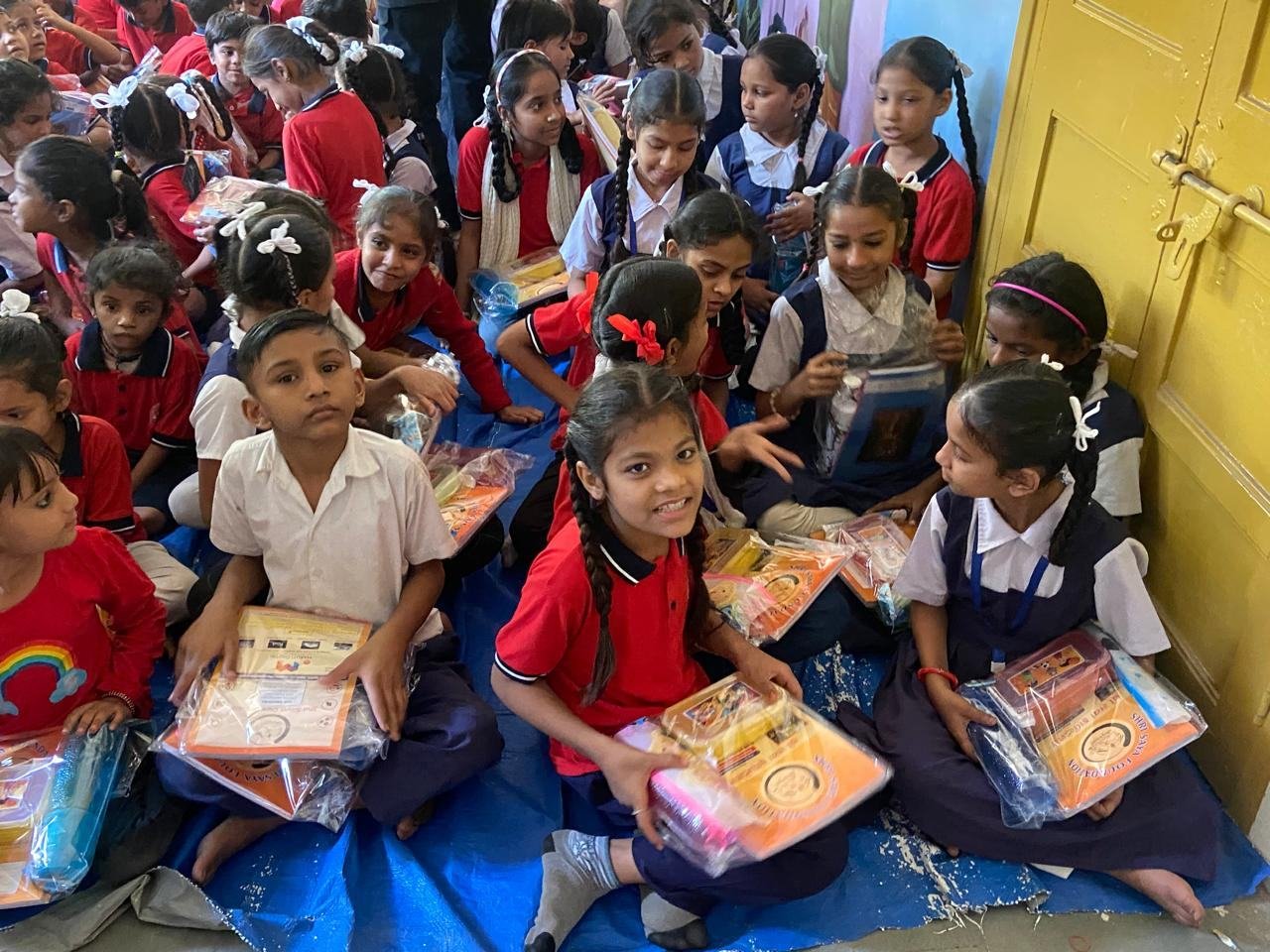 Kits handed over in the classroom