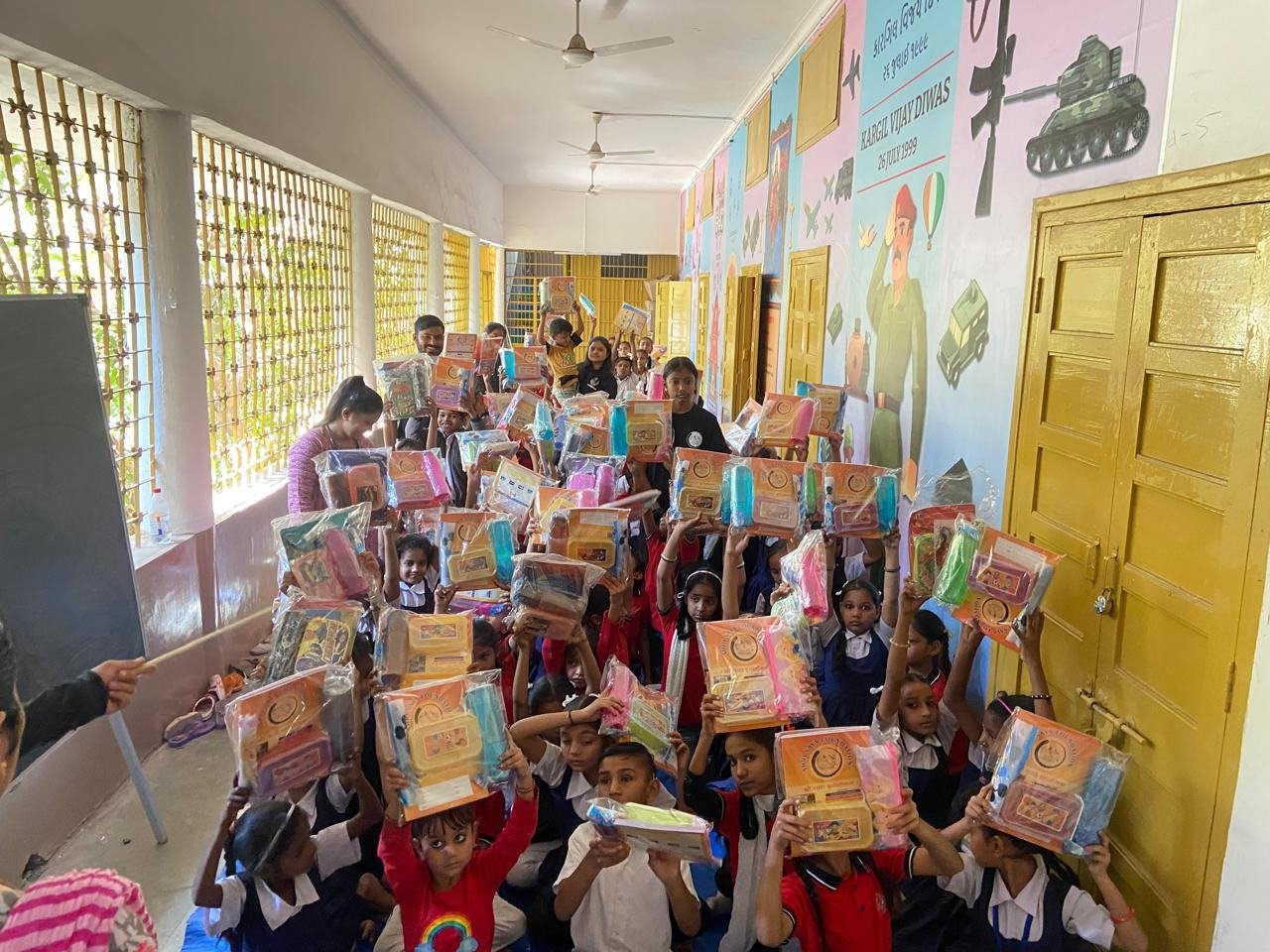 Distribution along the school corridor
